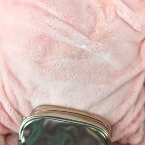 Cute rose gold makeup bag